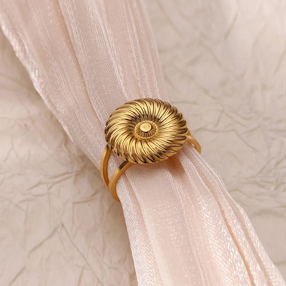 Anillos de acero inoxidable para mujer, anillo geométrico multicapa en color dorado que se abre en el dedo. Novedad en joyería de moda para bodas y fiestas. Resistente al agua.