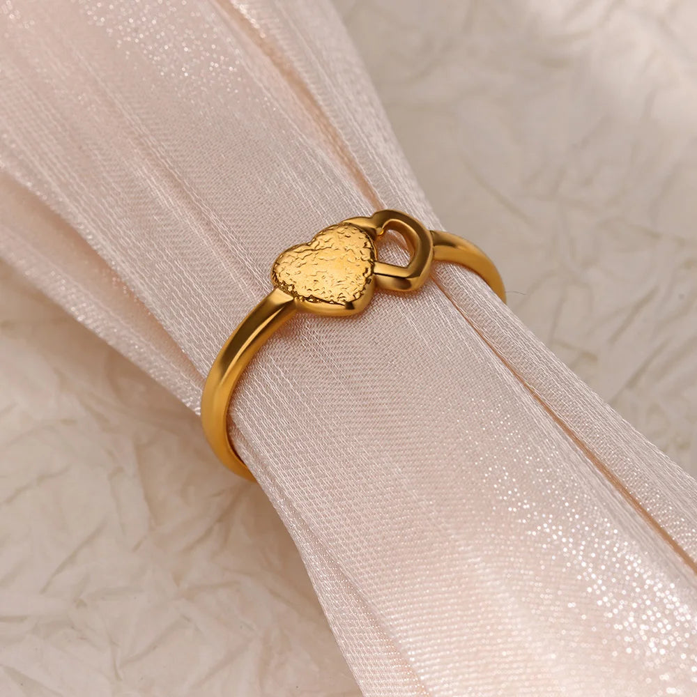 Anillos de acero inoxidable para mujer, anillo geométrico multicapa en color dorado que se abre en el dedo. Novedad en joyería de moda para bodas y fiestas. Resistente al agua.