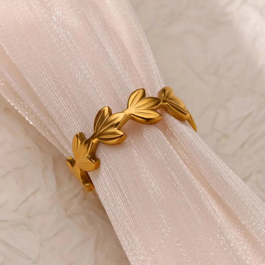 Anillos de acero inoxidable para mujer, anillo geométrico multicapa en color dorado que se abre en el dedo. Novedad en joyería de moda para bodas y fiestas. Resistente al agua.