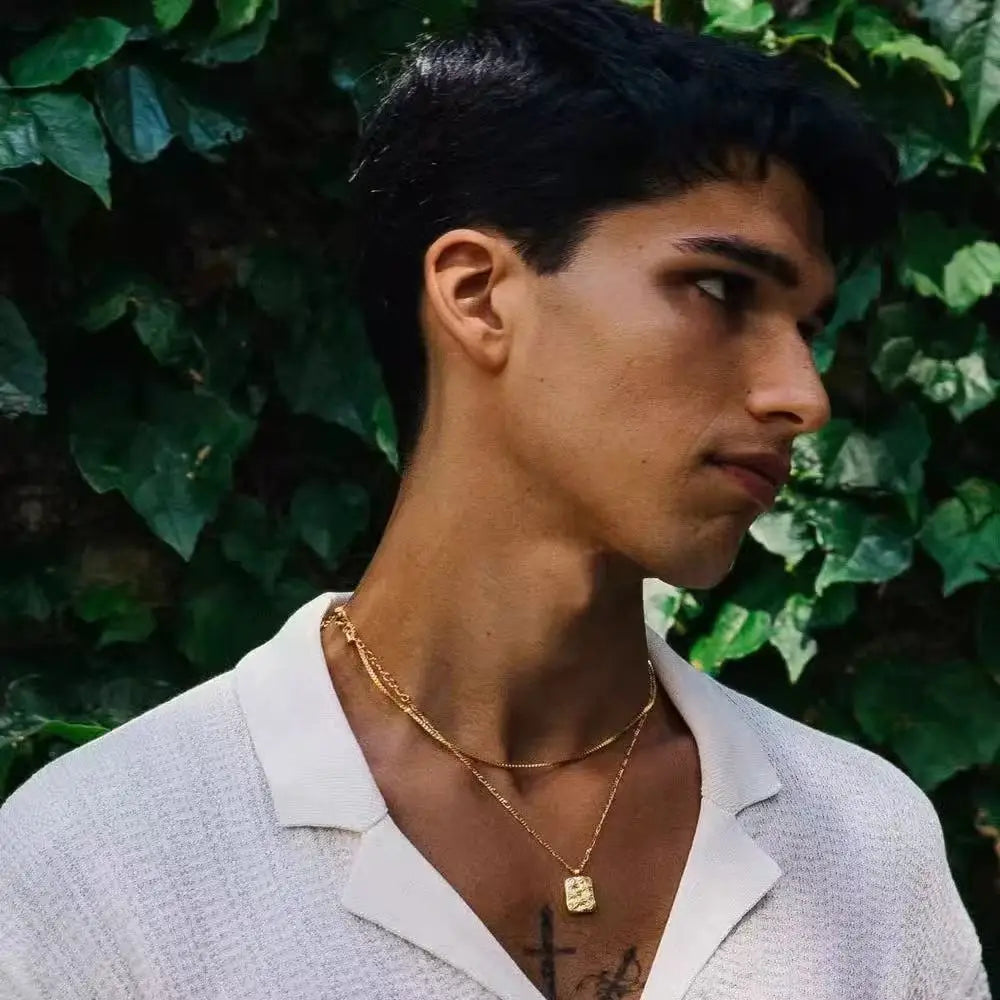 Collar sencillo de cadena tipo caja de acero inoxidable de 1,2 mm, color dorado, acero titanio, collar para hombre, joyería de moda para mujer, accesorios de tendencia.