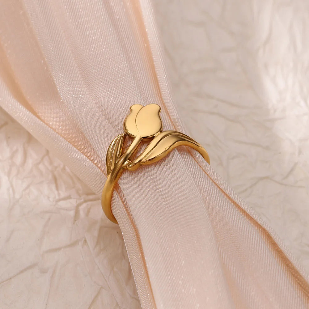 Anillos de acero inoxidable para mujer, anillo geométrico multicapa en color dorado que se abre en el dedo. Novedad en joyería de moda para bodas y fiestas. Resistente al agua.